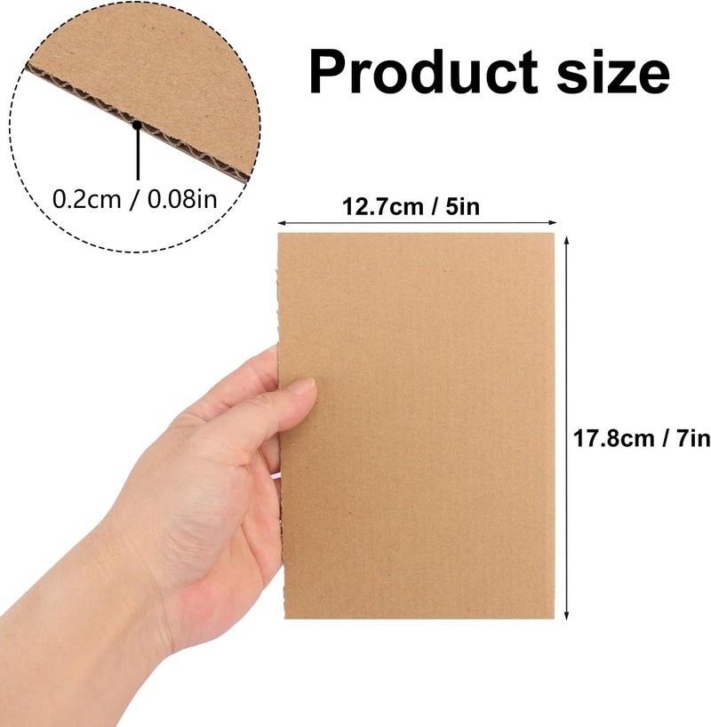 IHDYPPEW 300 عبوة 5" × 7" أوراق كرتون مضلع، وسادات كرتونية مسطحة بسمك 2 مم، إدخالات تعبئة مرنة للشحن، البريد، والحرف اليدوية، بواسطة - Image 2